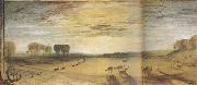 Joseph Mallord William Turner Petworth Park.Tillington Church in the distance.Ca (mk31) oil painting reproduction